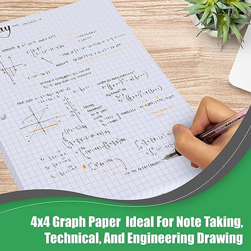 Graph Ruled Loose Leaf Graph Paper, 2 Pack