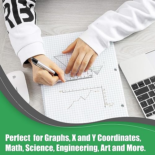 Graph Ruled Loose Leaf Graph Paper, 2 Pack