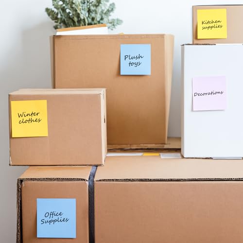 Colorful 3x3 Sticky Notes - 8 Pads, 60 Sheets