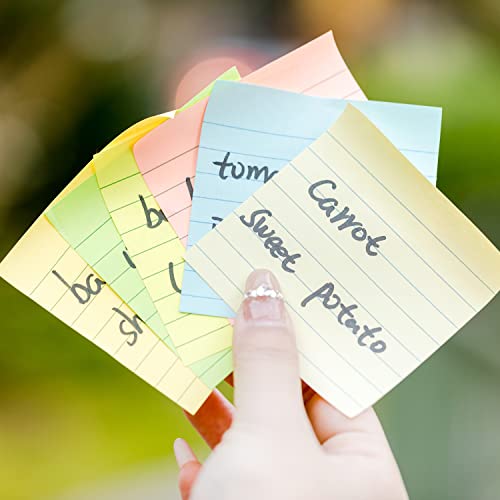 Pastel Lined Sticky Notes - 3x3, 6 Pads