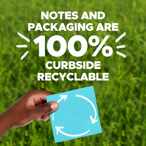 Eco-Friendly Super Sticky Notes, 3x3 in, 5 Pads