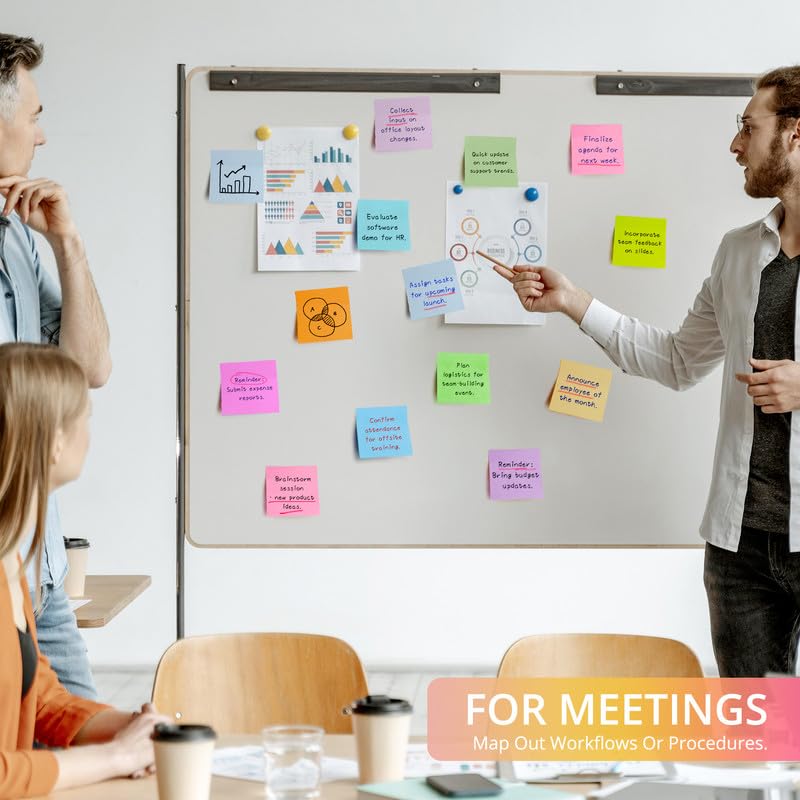 Colorful 3x3 Sticky Notes, 12 Pads - Pastel