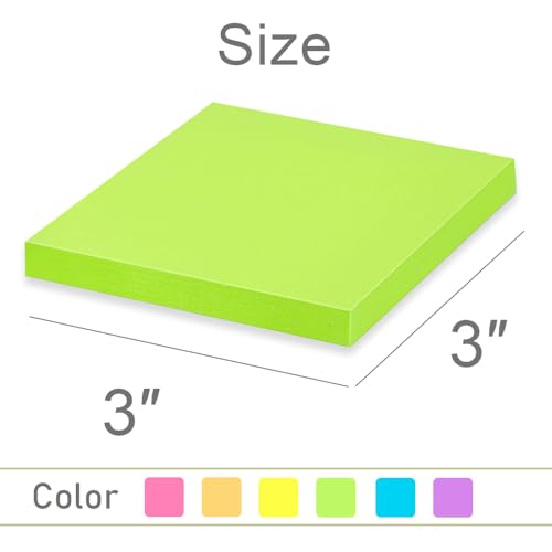 24 Pack Colorful 3x3 Sticky Notes Memo Pads