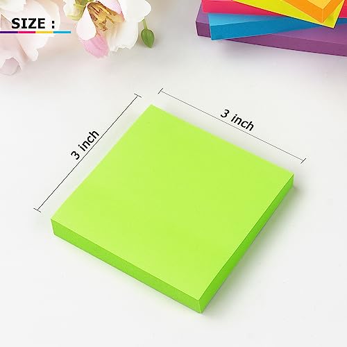 Bright Color Sticky Notes 3x3 Inch - 6 Pads