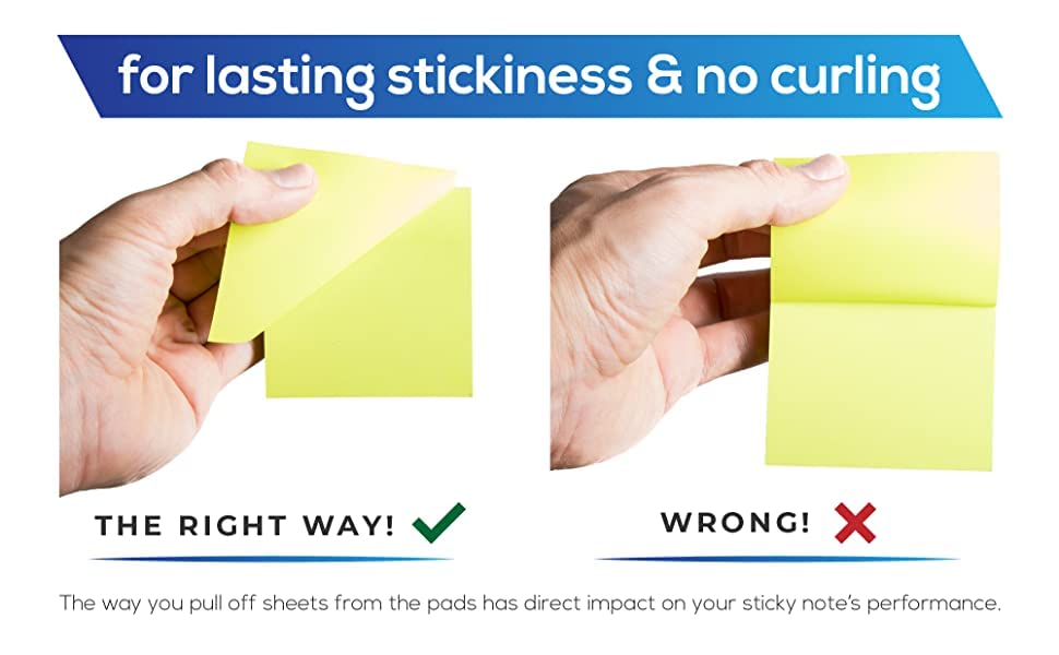 Bright Color Sticky Notes - 3x3" Super Sticky Pads