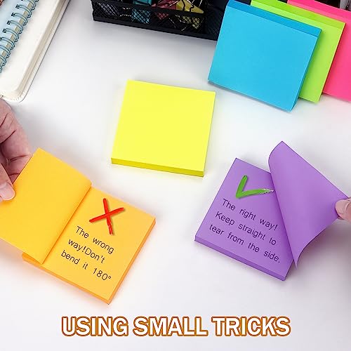 Bright Color Sticky Notes 3x3 Inch - 6 Pads