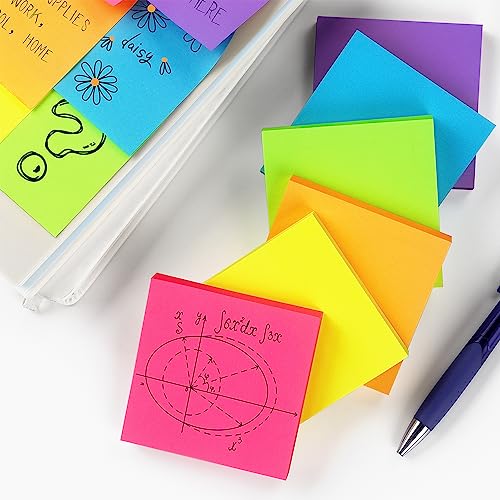 Bright Color Sticky Notes 3x3 Inch - 6 Pads