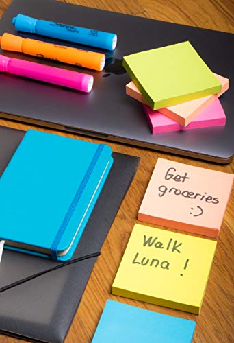 Bright Color Sticky Notes - 3x3" Super Sticky Pads