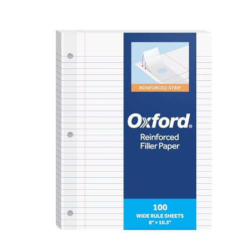Oxford Wide Rule Reinforced Loose Leaf Paper, 100 Sheets