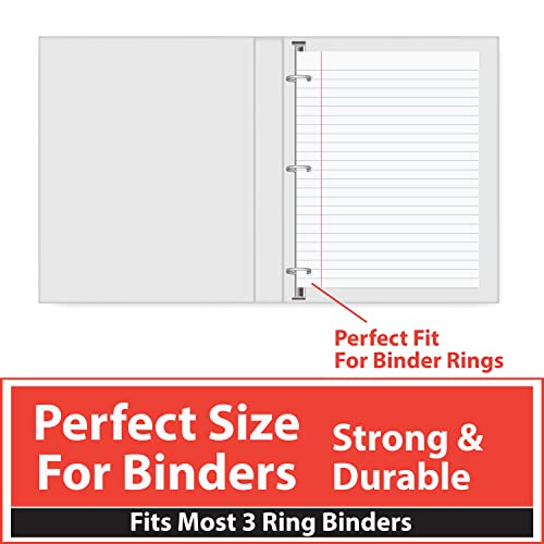 Wide Ruled Loose Leaf Notebook Paper - 6 Pack