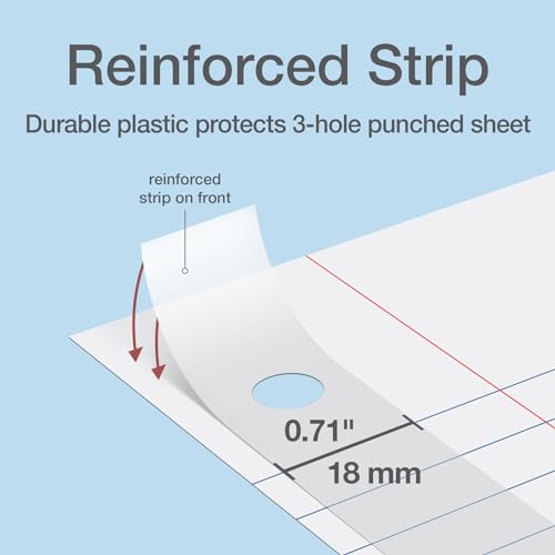 Oxford Wide Rule Reinforced Loose Leaf Paper, 100 Sheets