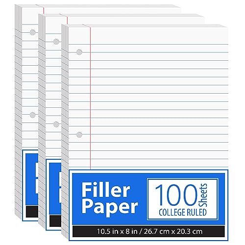 College Ruled Loose Leaf Notebook Paper Set