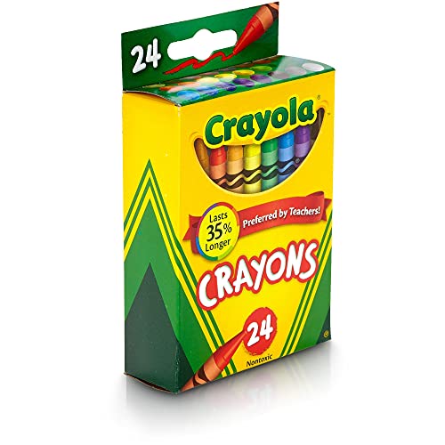 Classic Crayons Pack for Kids - 24 Colors