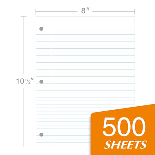 KAISA 500 Sheets College Ruled Loose Leaf Paper