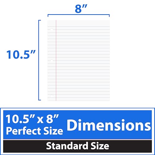 College Ruled Loose Leaf Notebook Paper, 150 Sheets