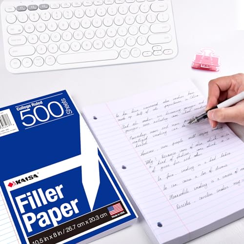 KAISA 500 Sheets College Ruled Loose Leaf Paper
