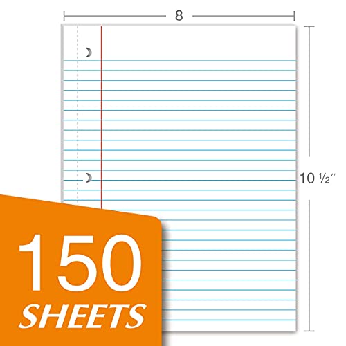 Wide Ruled Loose Leaf Filler Paper, 150 Sheets