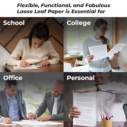 Rosmonde College Ruled Loose Leaf Paper - 3 Pack