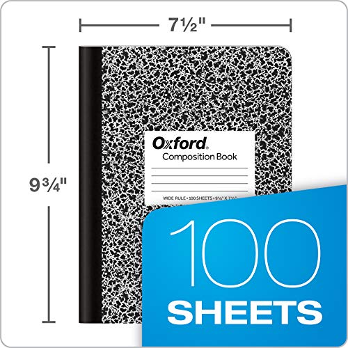 Oxford Wide Ruled Composition Notebooks, 6 Pack