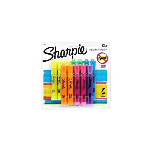 Sharpie Chisel Tip Highlighters, Assorted 12-Pack