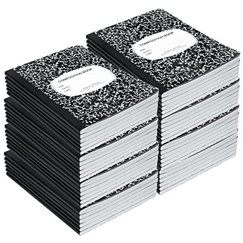 EPI Wide Ruled Black Marble Composition Notebooks