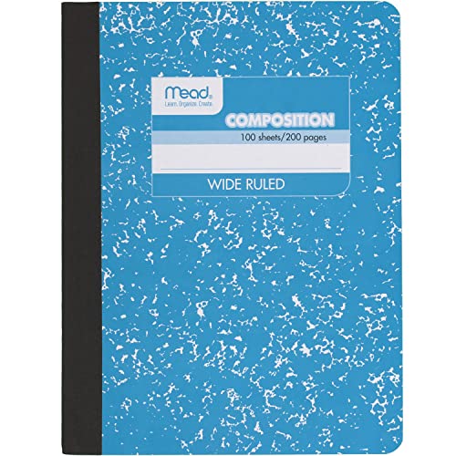 Blue Marble Wide Ruled Composition Notebook - 100 Sheets