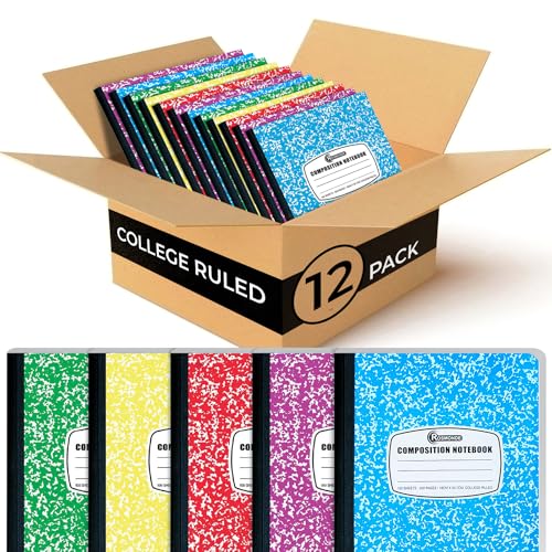 Rosmonde 12 Pack College Ruled Composition Notebooks