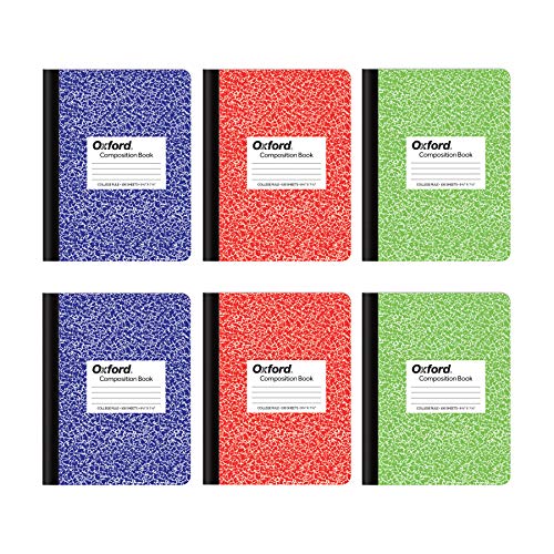 Oxford Composition Notebooks 6-Pack, Assorted Colors