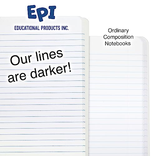 EPI Wide Ruled Black Marble Composition Notebooks