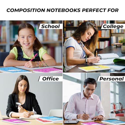 Rosmonde 12 Pack College Ruled Composition Notebooks