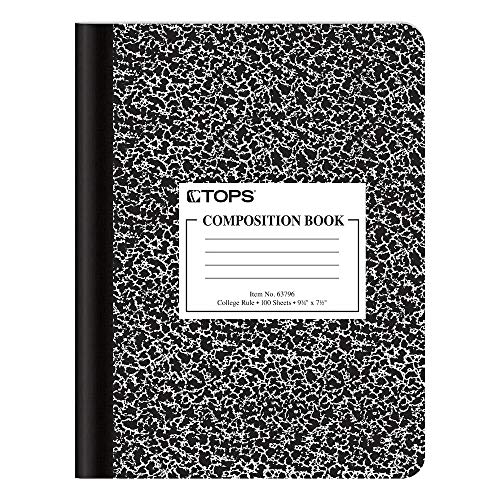 Black Marble Oxford Composition Notebooks, 12 Pack