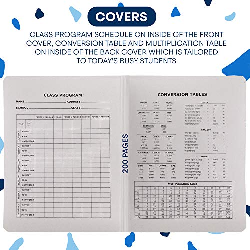 Emraw Black and White Marble Composition Notebooks - 2 Pack