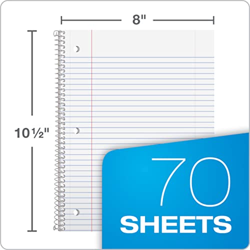 Oxford 6-Pack College Ruled Spiral Notebooks