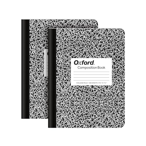Oxford Composition Notebooks - Black Marble, 2 Pack