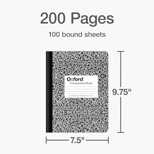 Oxford Composition Notebooks - Black Marble, 2 Pack