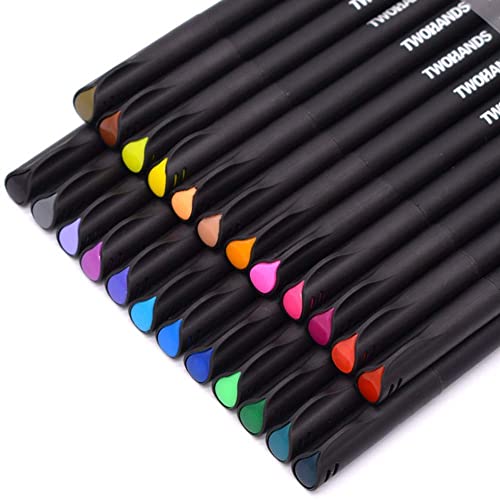 TWOHANDS 24-Color Fine Tip Journal Pens Set