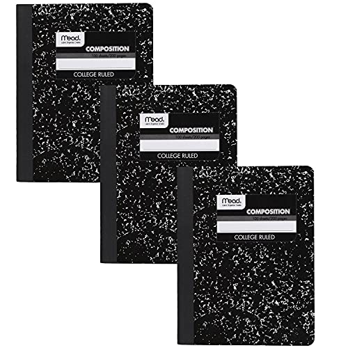 Mead 3-Pack College Ruled Composition Notebooks