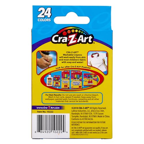 Cra-Z-Art 24 Count Washable Crayons for Kids