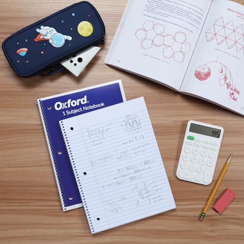 Oxford 1-Subject Spiral Notebooks, Wide Ruled, 2 Pack