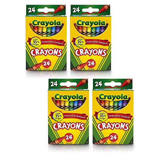 Crayola Crayons 24 Color Pack of 4