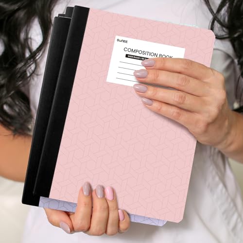 SUNEE Wide Ruled Composition Notebooks - 4 Pack
