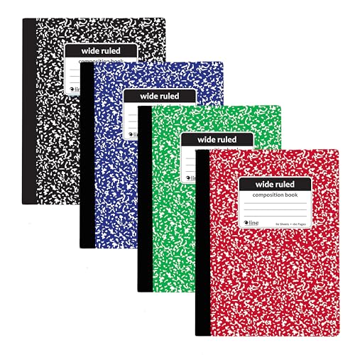 C-Line Wide Ruled Composition Notebook, Marble Design