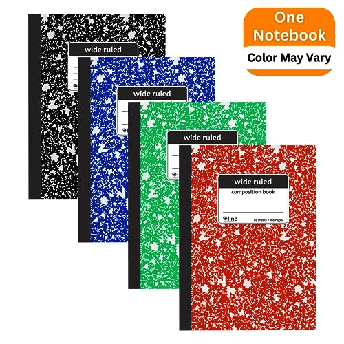 C-Line Wide Ruled Composition Notebook, Marble Design
