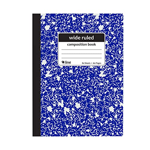 C-Line Wide Ruled Composition Notebook, Marble Design