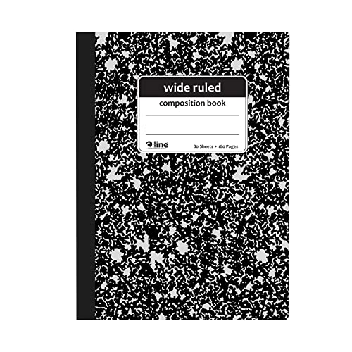 C-Line Wide Ruled Composition Notebook, Marble Design
