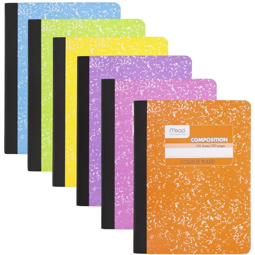 Mead 6-Pack College Ruled Composition Notebooks