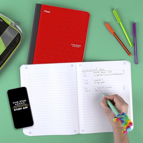 Five Star Composition Books with Study App, 4 Pack