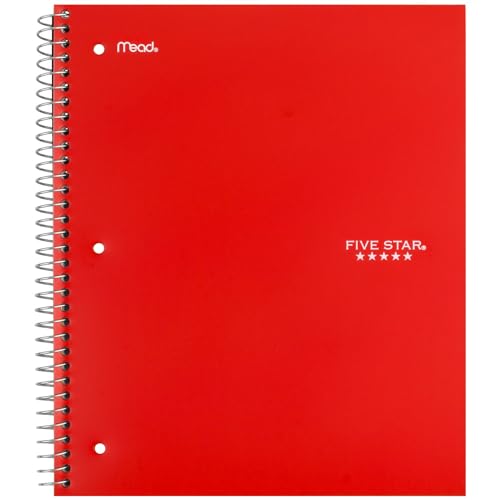 Five Star Wide Ruled Spiral Notebooks, 6 Pack