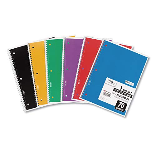 Mead College Ruled Spiral Notebooks 6-Pack
