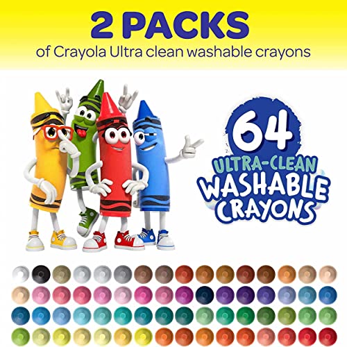 Crayola 64ct Washable Crayons - 2 Boxes